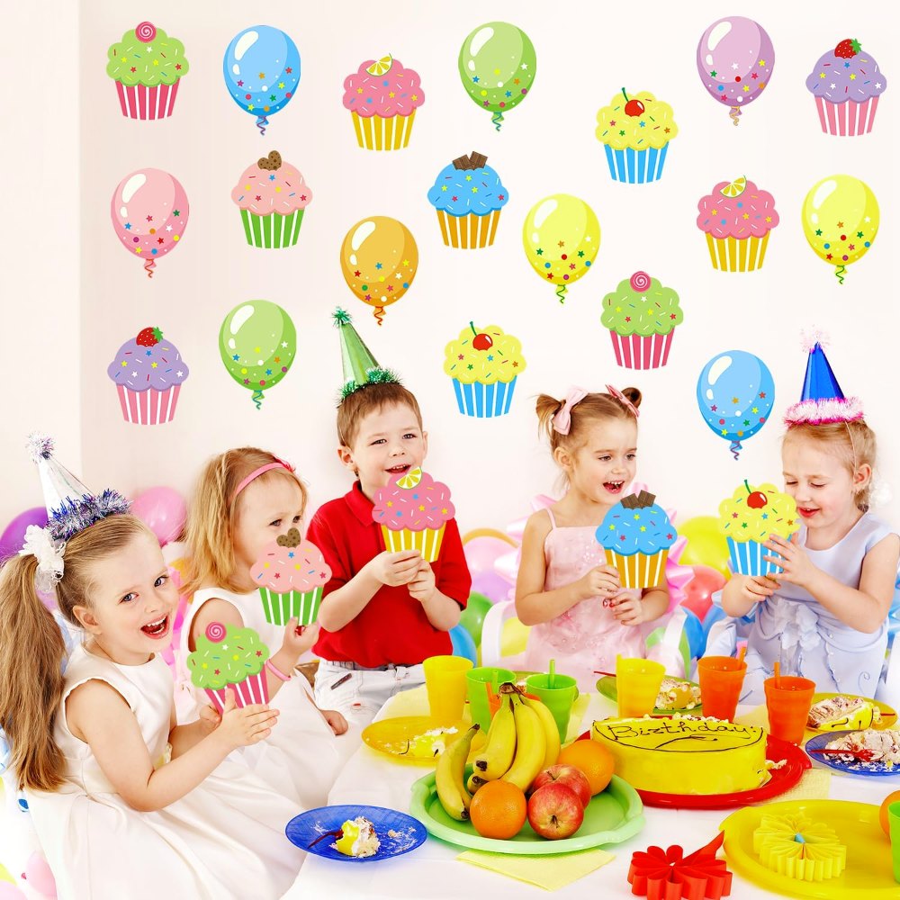 Colorful Balloon Cutouts Birthday Classroom Bulletin, detail 7