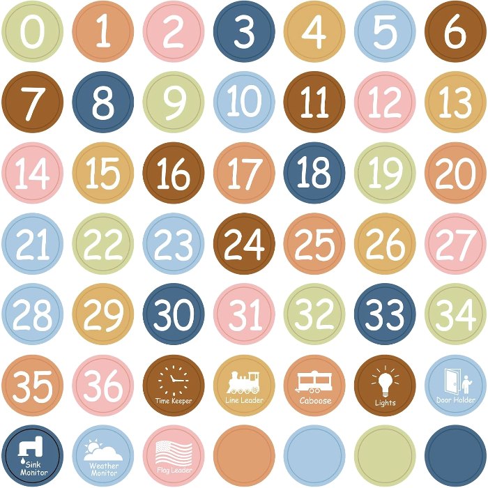 Colorful Line Up Spots for Classroom Floor Decorations