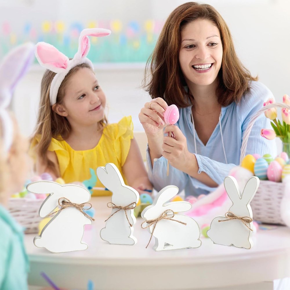 Cute Wooden Bunny Easter Decor, view 7