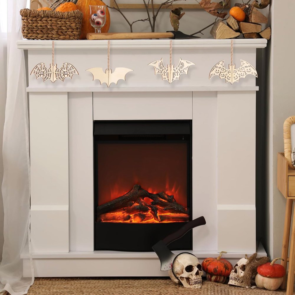 DIY 3D Halloween Bats Wood Crafts to Paint, view 7