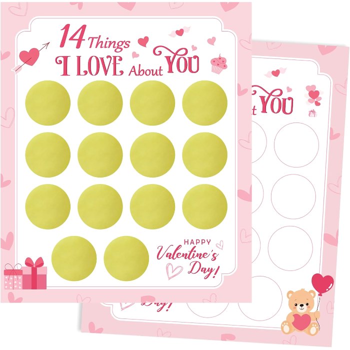 DIY Valentine's Day 14 Things I Love About You Card for