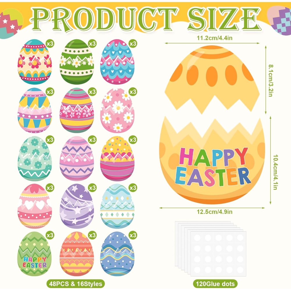 Easter Egg Cutouts Easter Bulletin Board Decoration, view 2
