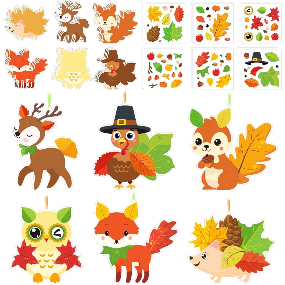Fall Crafts Kits for Kids Cute Turkey Owl Ornament