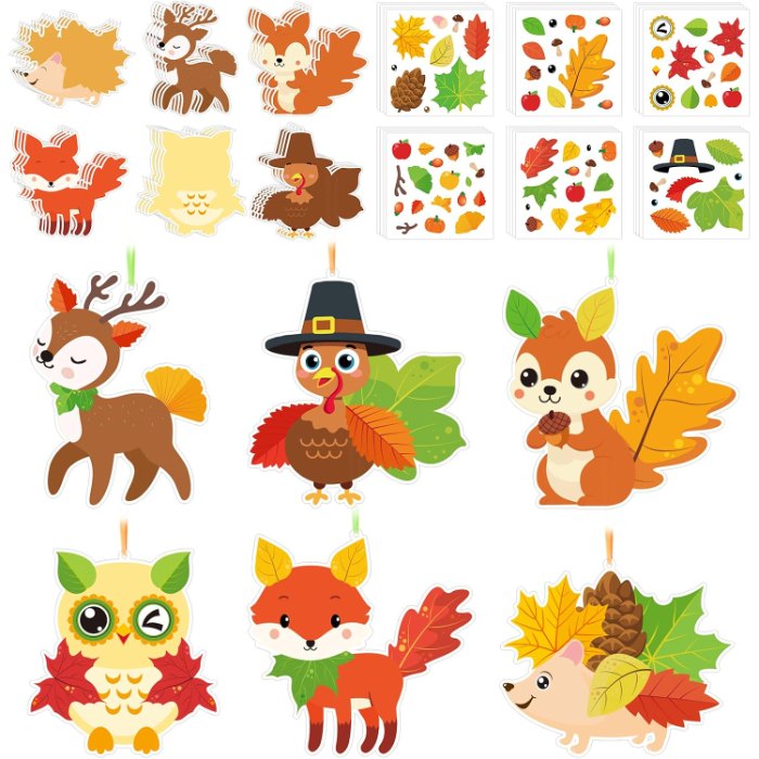 Fall Crafts Kits for Kids Cute Turkey Owl Ornament