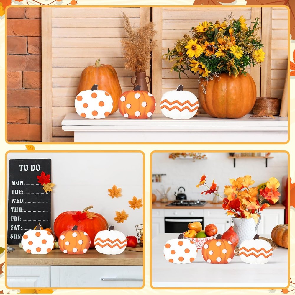 Fall Pumpkin Decorations for Home Indoor, view 4