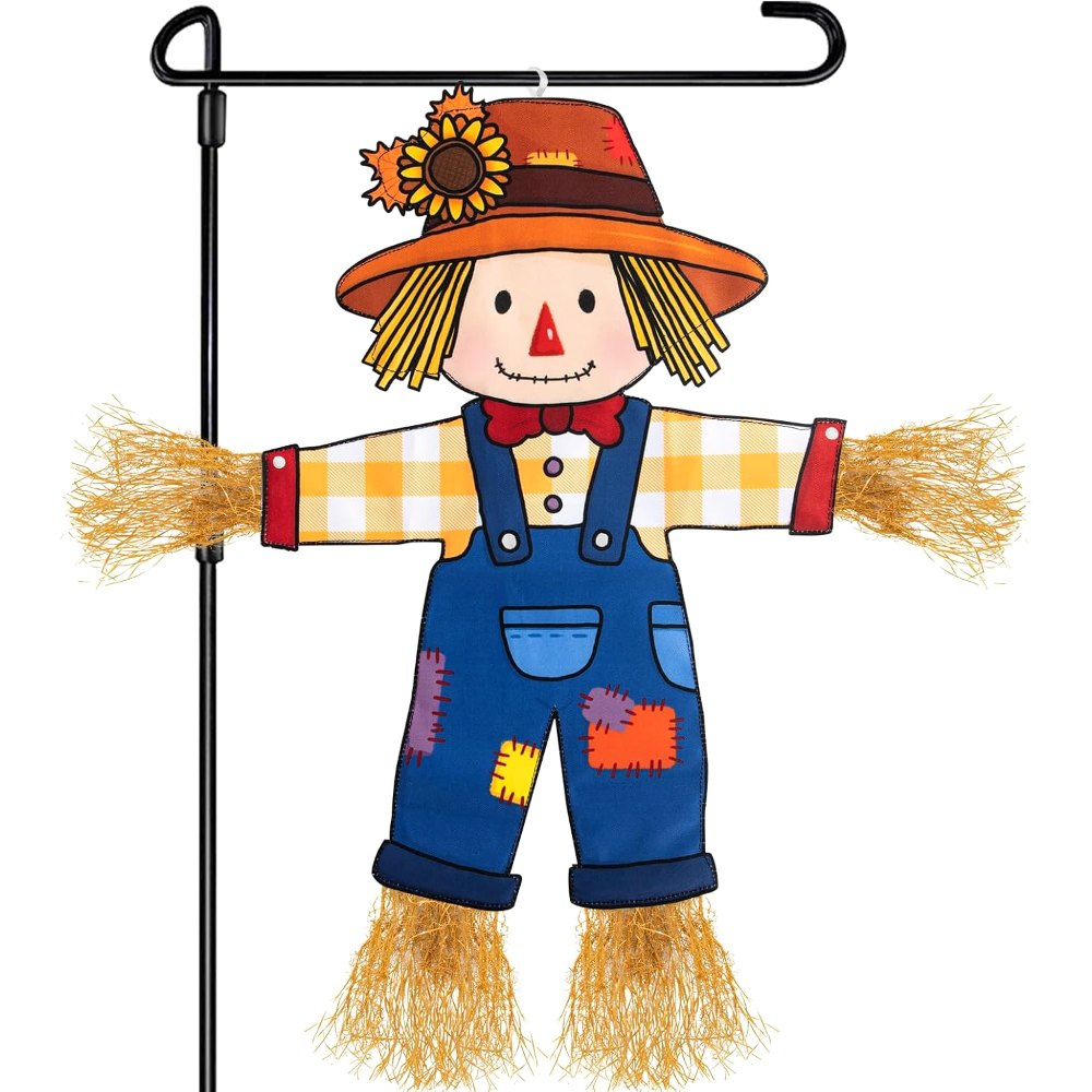 Fall Scarecrow Garden Flag Outdoor Decorations for