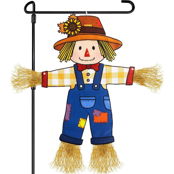 Fall Scarecrow Garden Flag Outdoor Decorations for