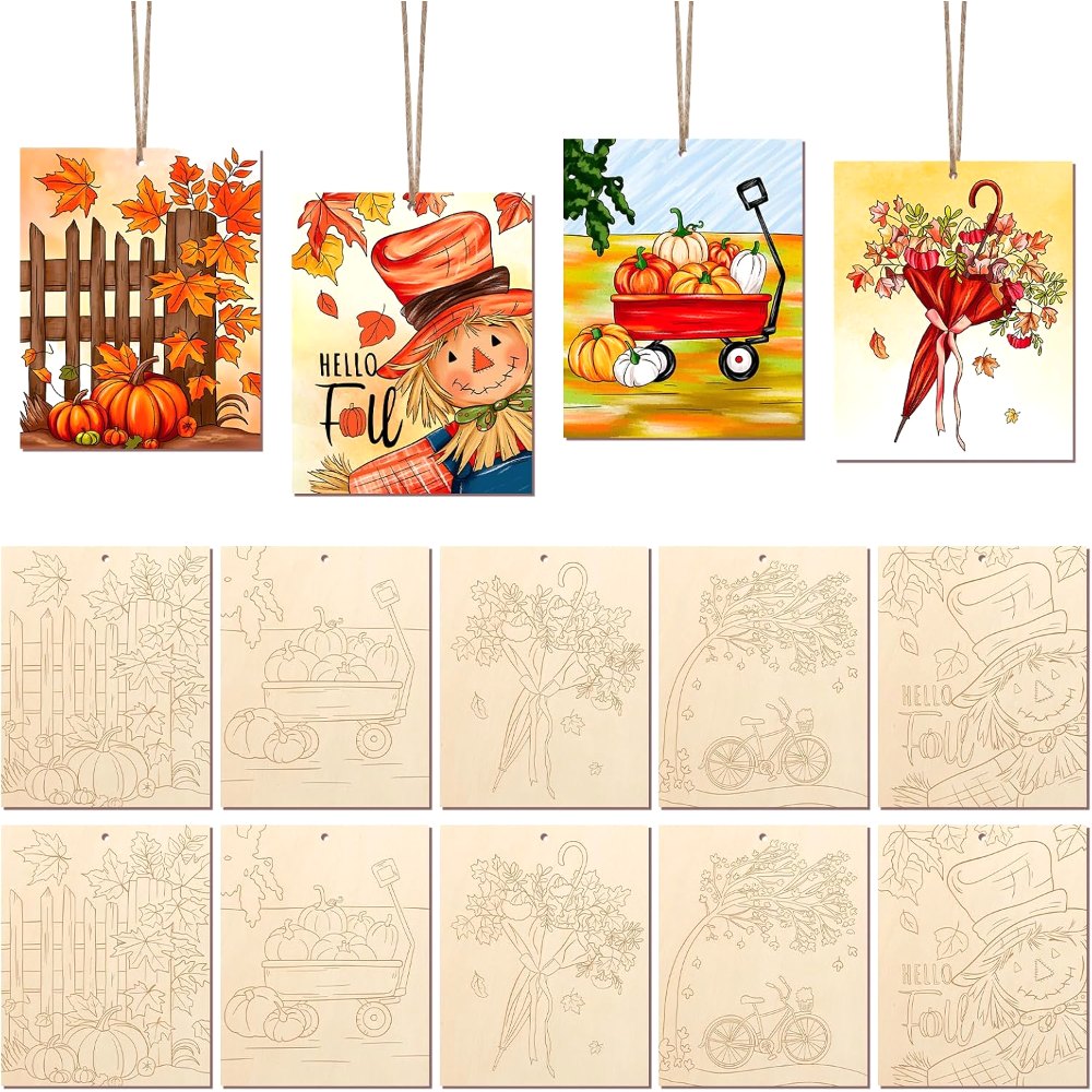 Fall Thanksgiving Unfinished Wood Crafts to Paint for