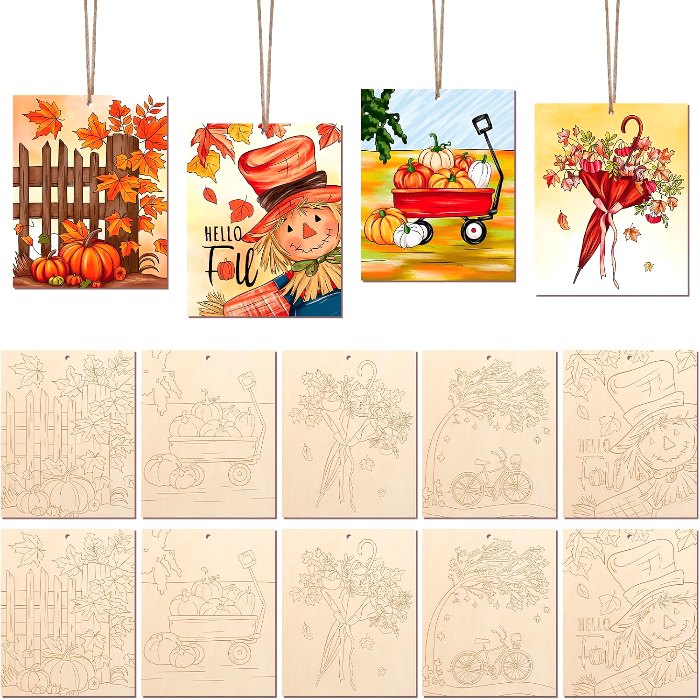 Fall Thanksgiving Unfinished Wood Crafts to Paint for