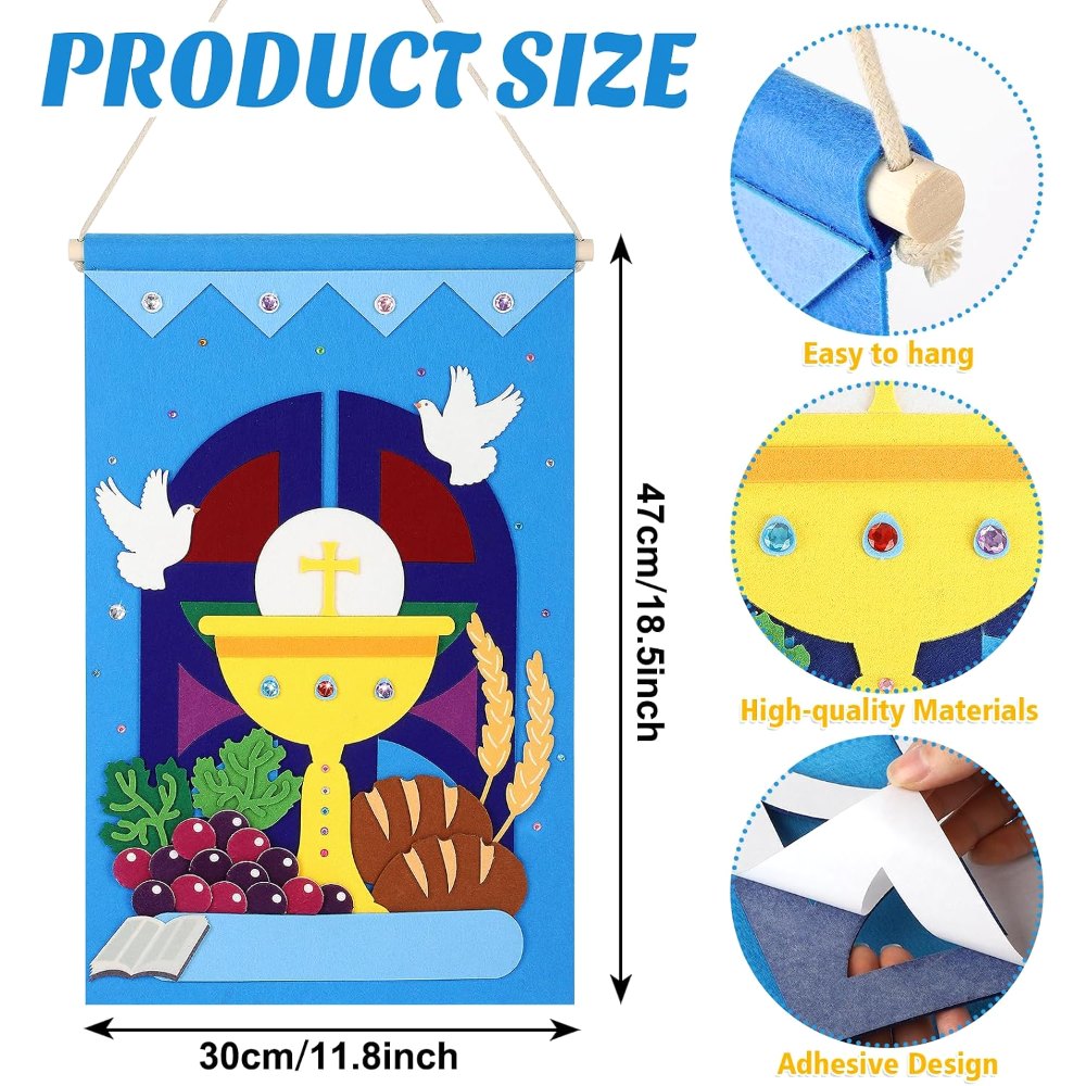 First Communion Banner Kit for Boys Girls Catholic Craft, view 2