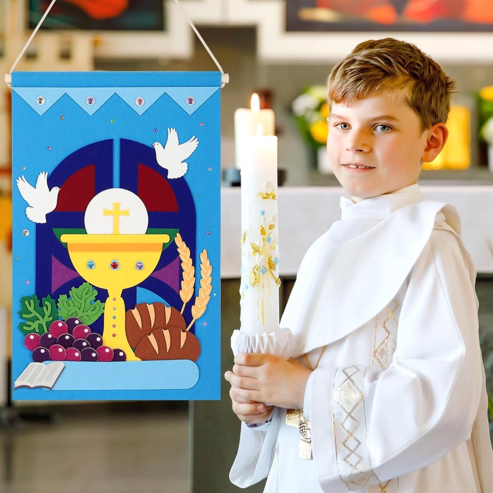 First Communion Banner Kit for Boys Girls Catholic Craft, view 5