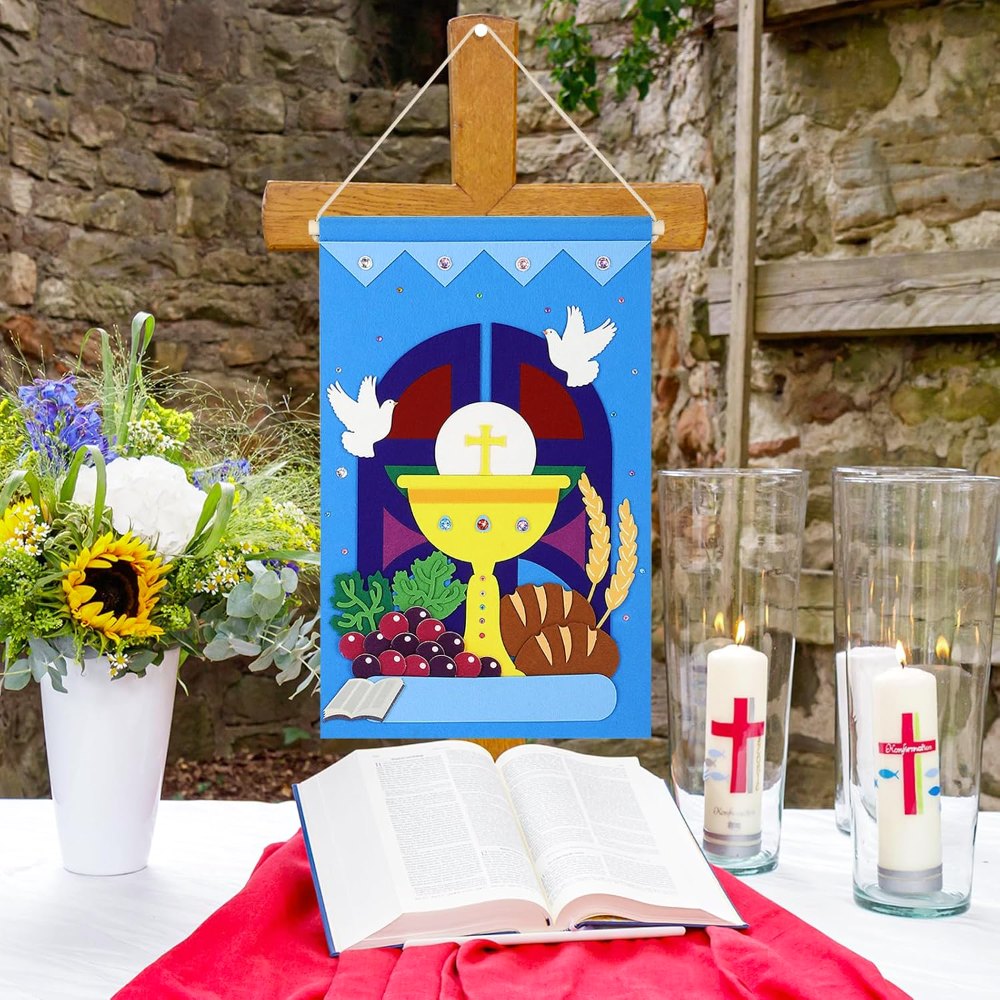 First Communion Banner Kit for Boys Girls Catholic Craft, view 6