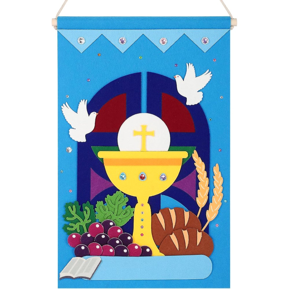 First Communion Banner Kit for Boys Girls Catholic Craft