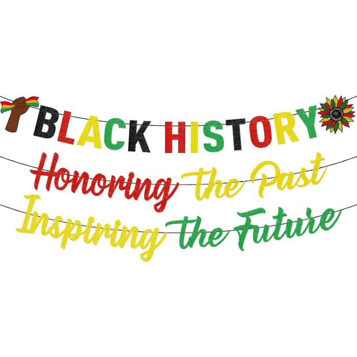 Glitter Black History Month Banner Honoring the Past