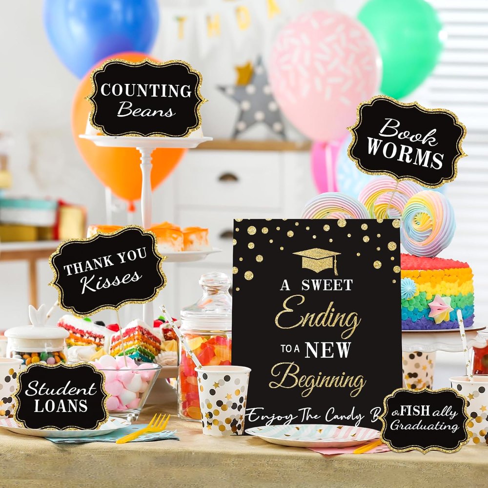 Graduation Candy Buffet Labels for Grad Party Decorations, view 7