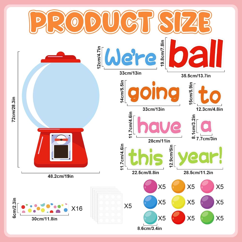 Gumball Machine Bulletin Board Decorations Back to School, view 2