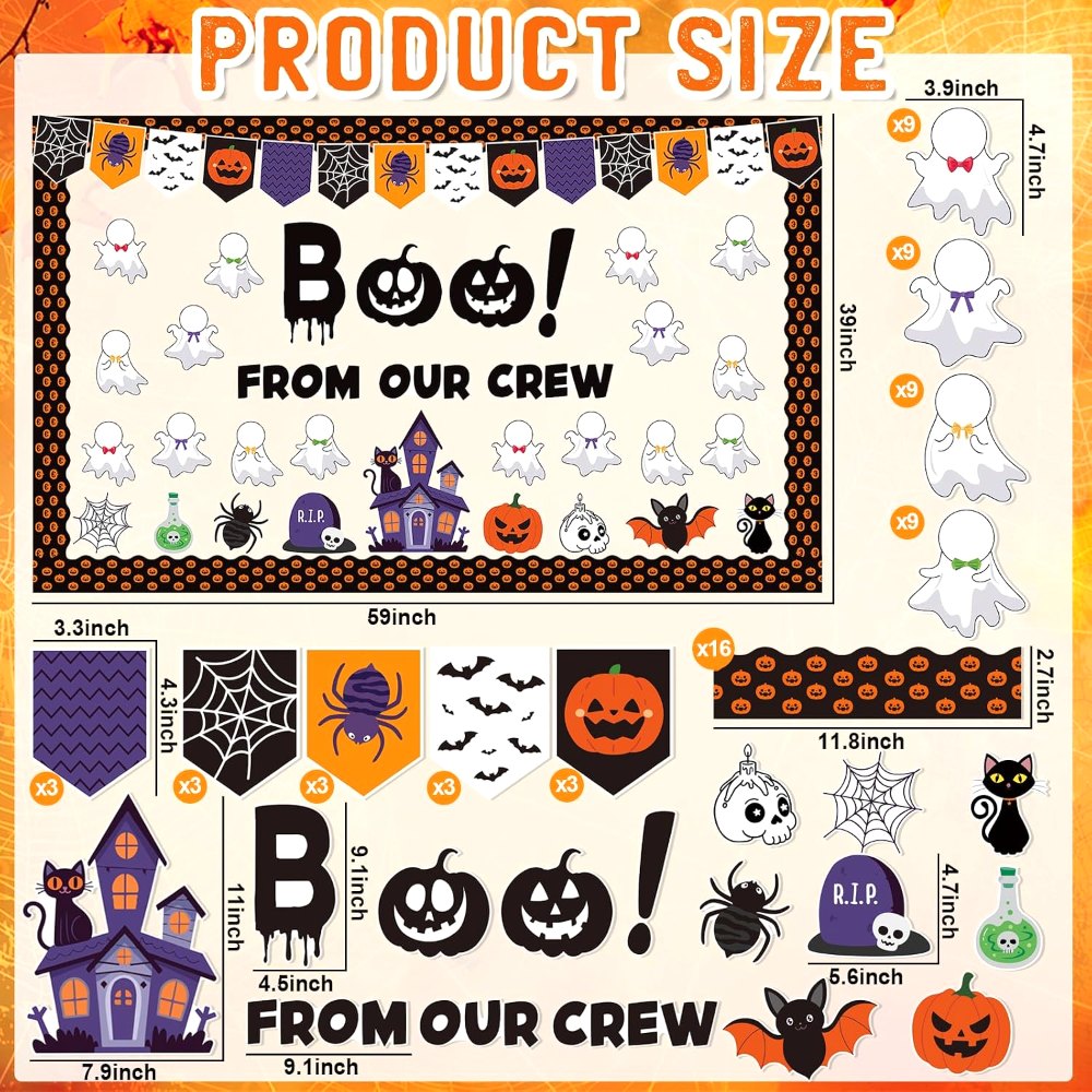 Halloween Bulletin Board Decorations Ghost Classroom, view 2