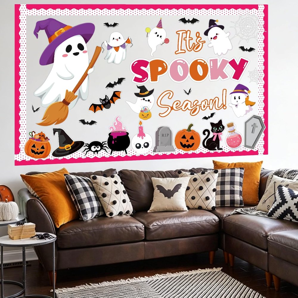 Halloween Bulletin Board Decorations Spooky Ghost Pumpkin, view 5