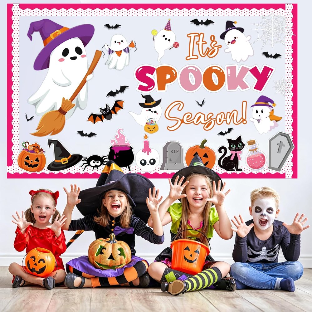 Halloween Bulletin Board Decorations Spooky Ghost Pumpkin, view 6