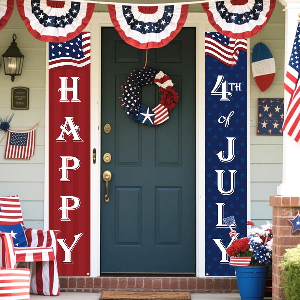 Happy 4th of July Decorations Banner a Set of 2, view 5