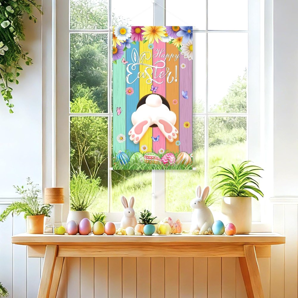 Happy Easter Door Decorations Hanging Banner, view 4