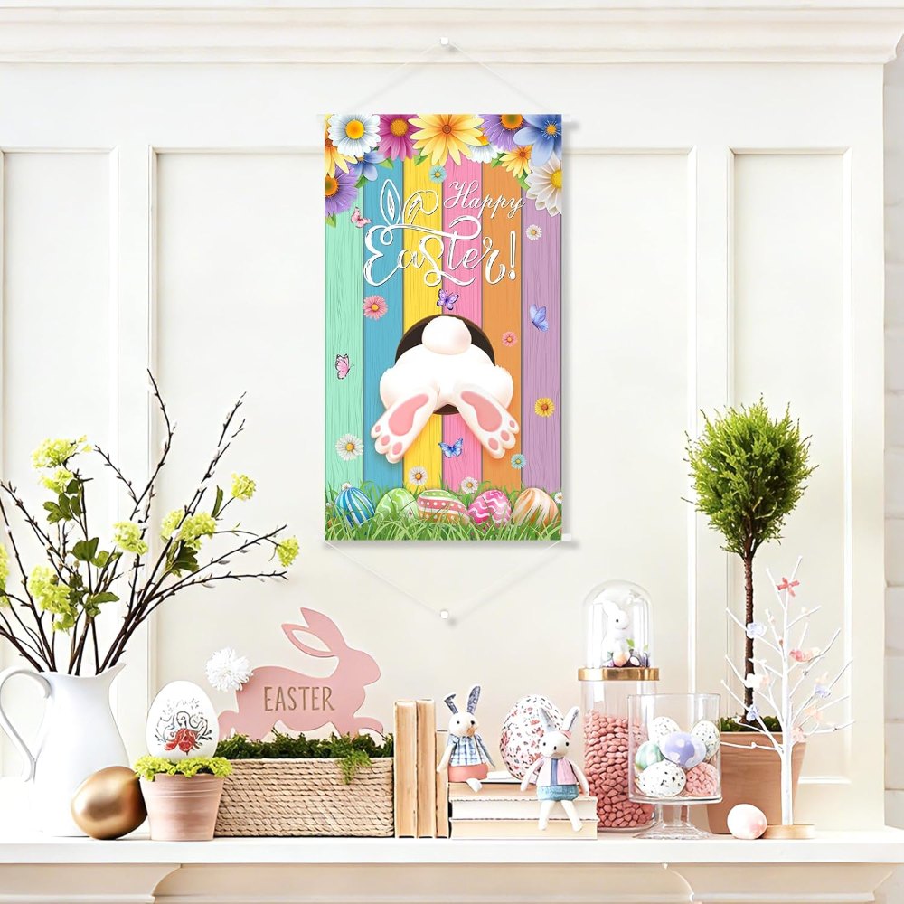 Happy Easter Door Decorations Hanging Banner, view 6