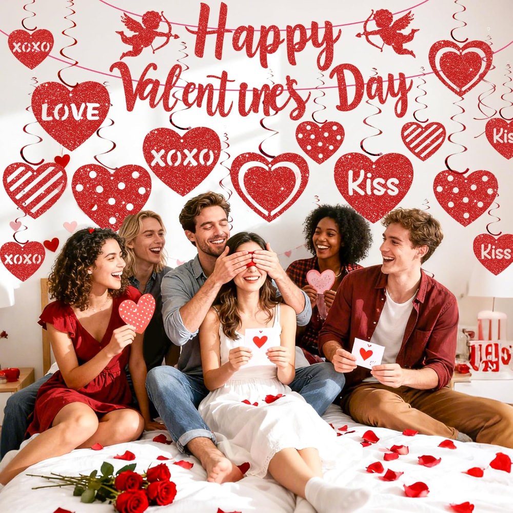 Happy Valentines Day Decorations Valentine's Day Banner, view 5