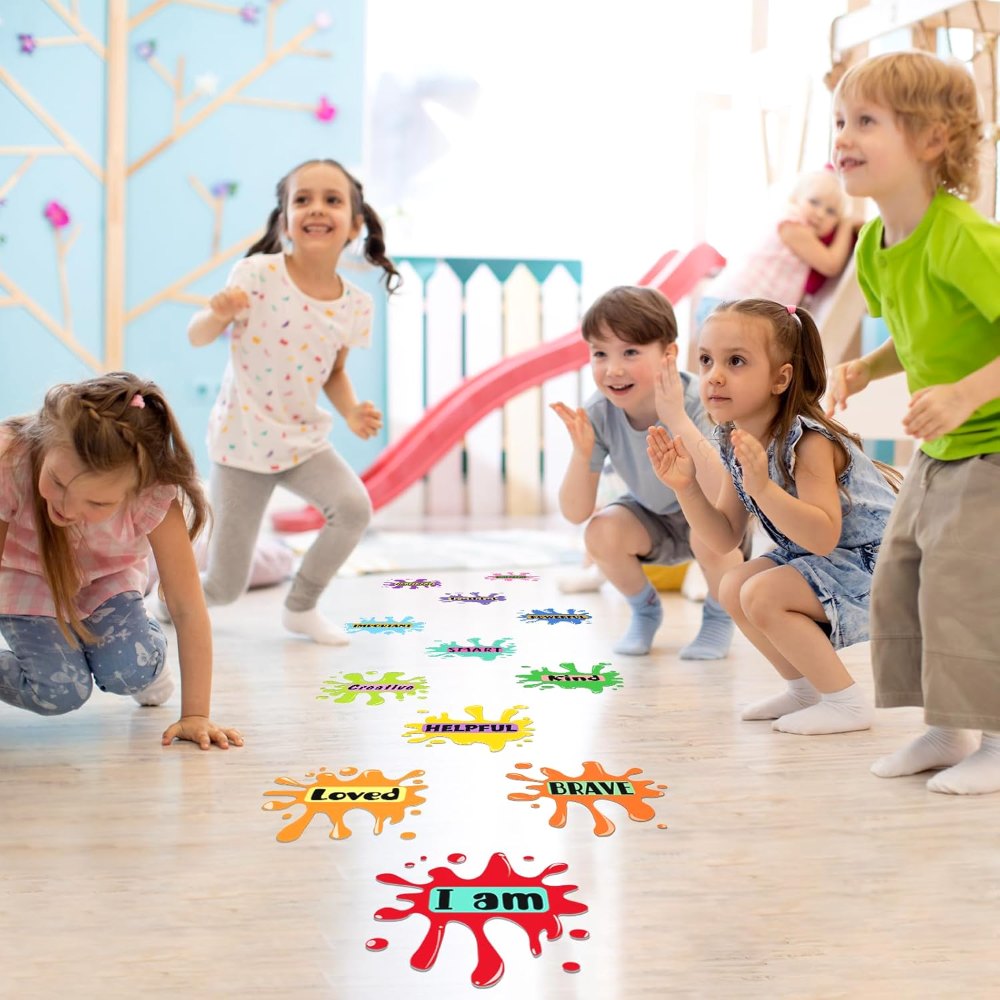 Large 11" Motivational Inspirational Floor Stickers for, view 3