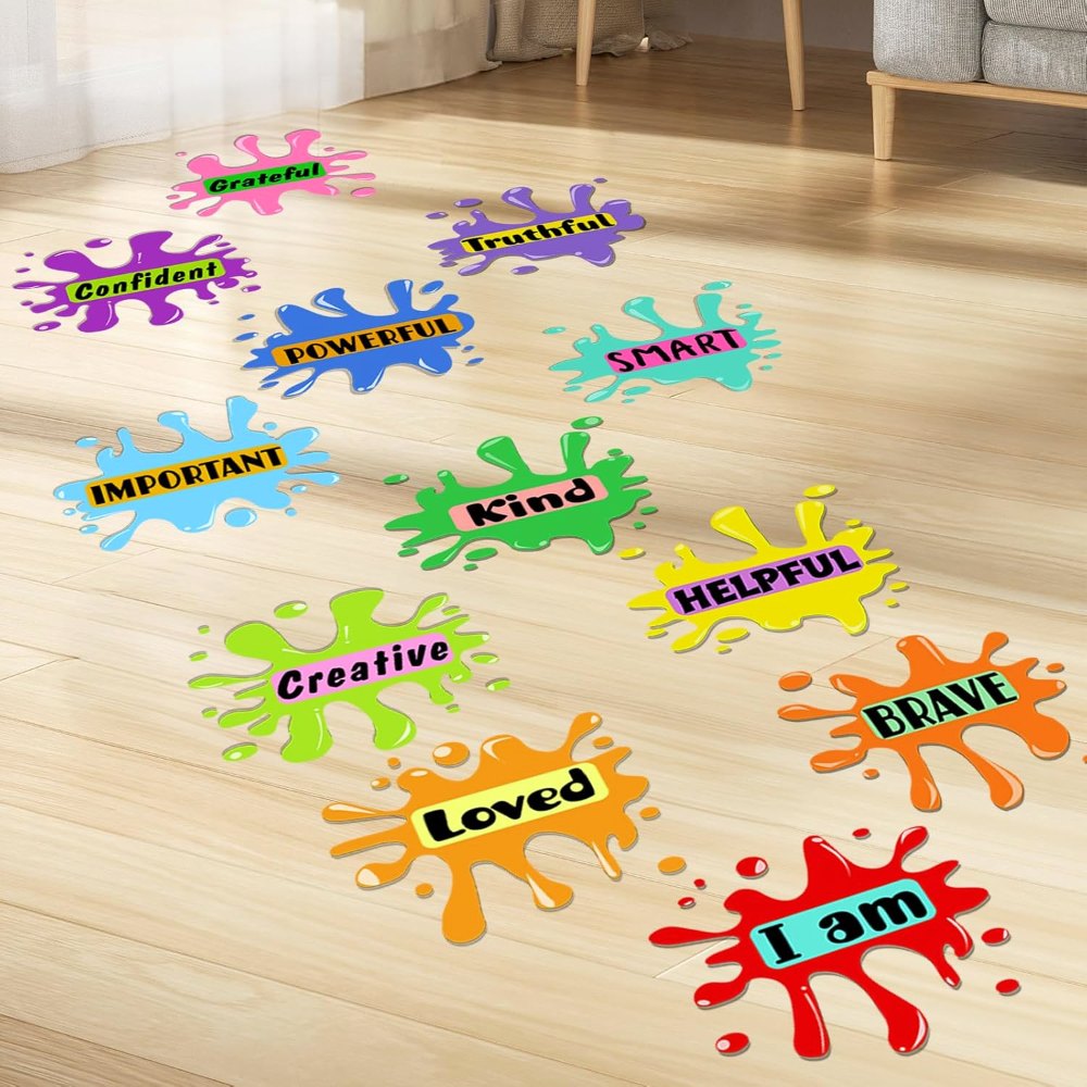 Large 11" Motivational Inspirational Floor Stickers for