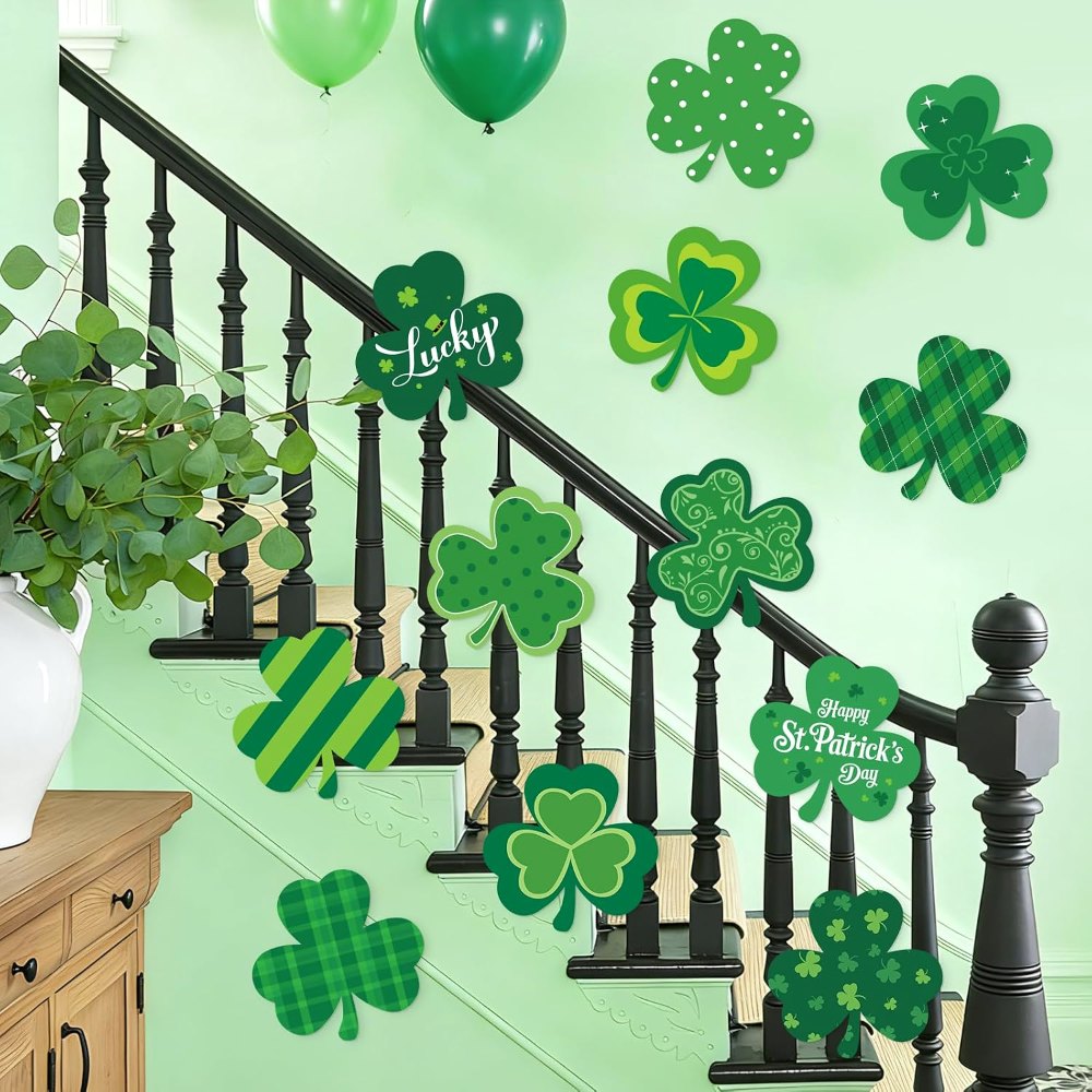 Large 11" St. Patrick's Day Shamrock Cutouts Decorations, view 5