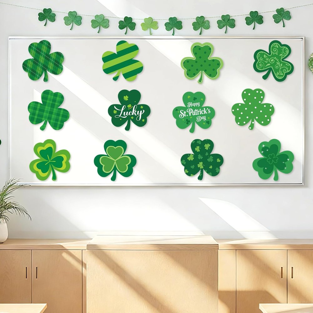 Large 11" St. Patrick's Day Shamrock Cutouts Decorations, view 7
