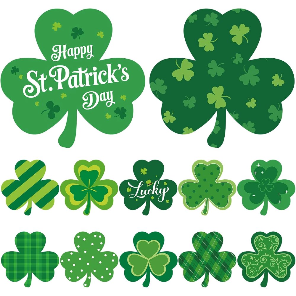 Large 11" St. Patrick's Day Shamrock Cutouts Decorations