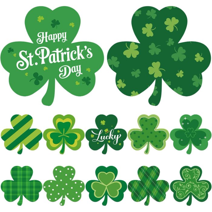 Large 11" St. Patrick's Day Shamrock Cutouts Decorations