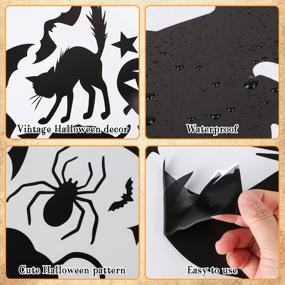 Large Halloween Witch Window Clings 6 Sheets, view 3