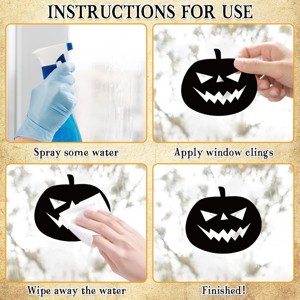 Large Halloween Witch Window Clings 6 Sheets, view 5