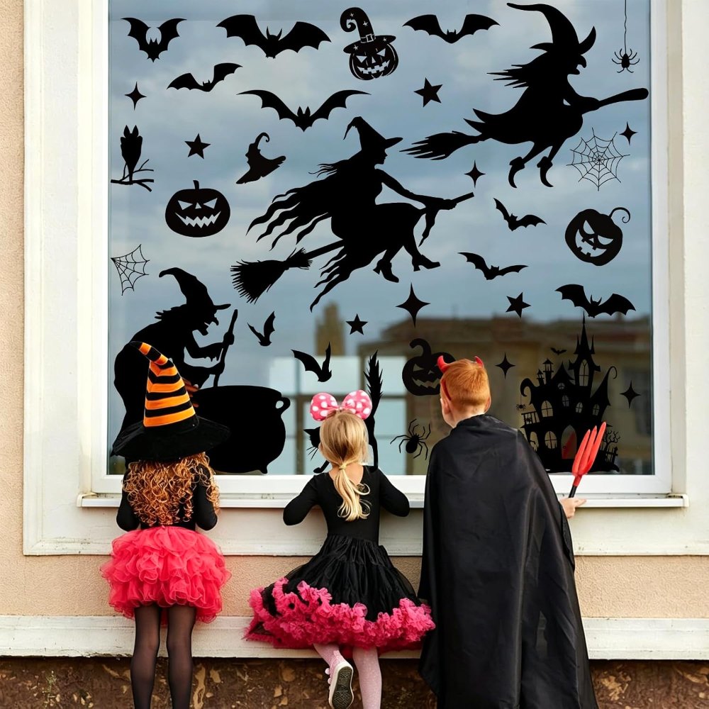 Large Halloween Witch Window Clings 6 Sheets, view 7