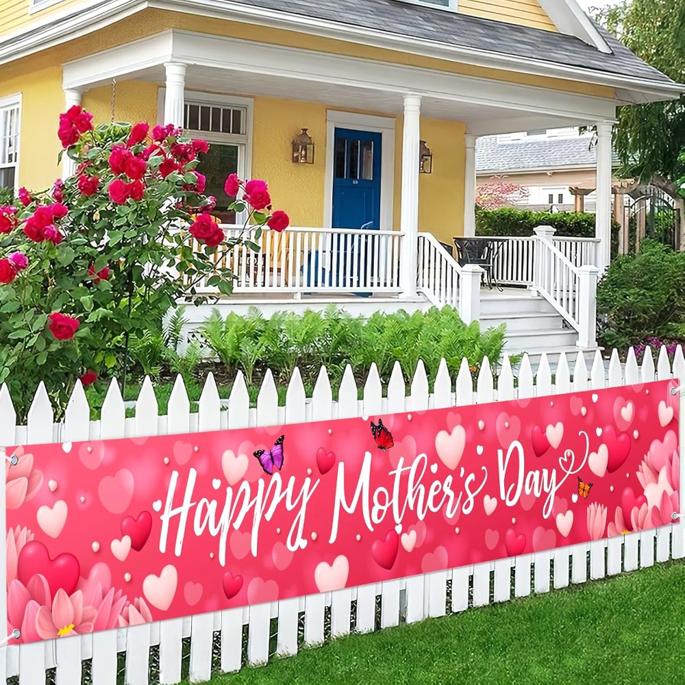 Large Happy Mother's Day Banner Decorations Mothers Day, view 4