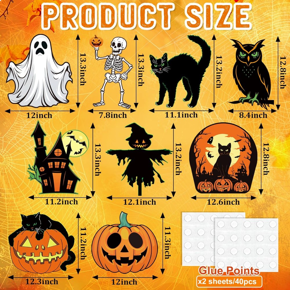 Large Size Vintage Halloween Decorations Double-Sided, view 2