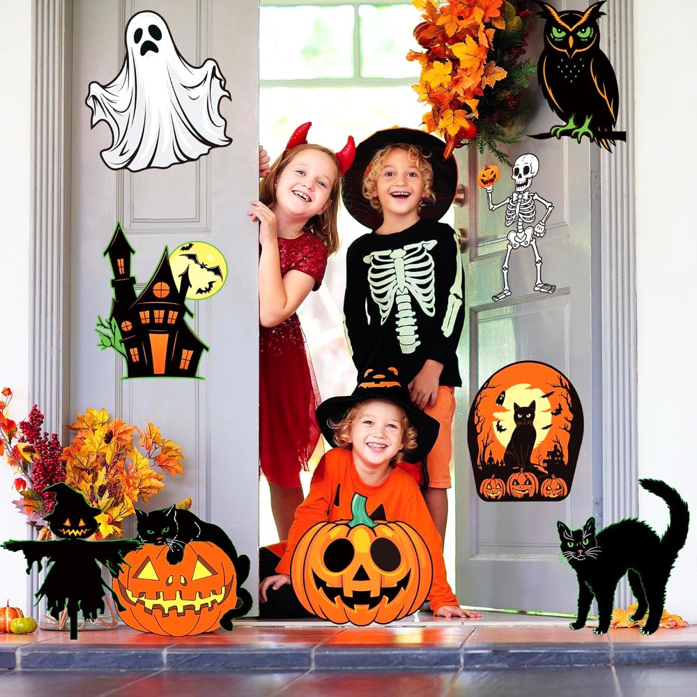Large Size Vintage Halloween Decorations Double-Sided, view 5