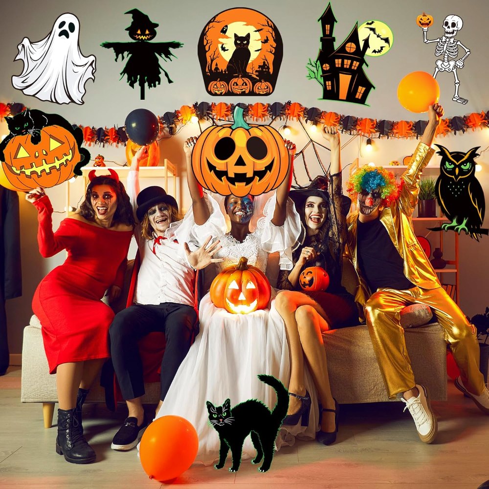 Large Size Vintage Halloween Decorations Double-Sided, view 7