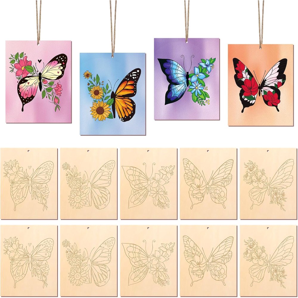 Large Spring Butterfly Unfinished Wood Crafts to Paint