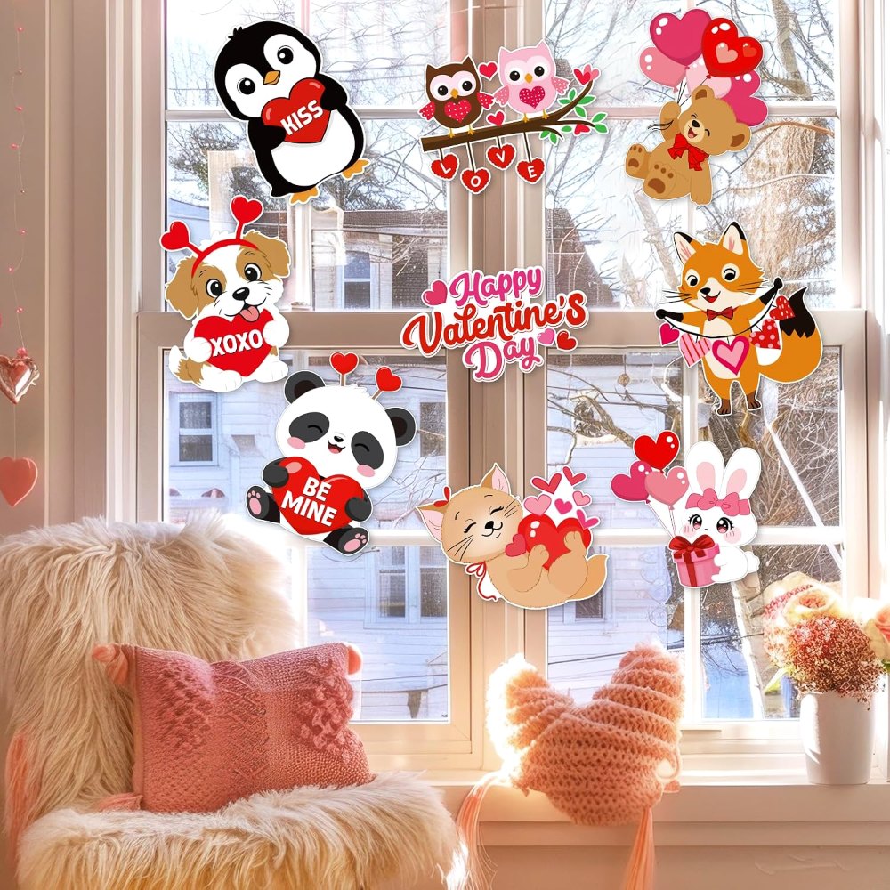 Large Valentines Heart Cutouts Decorations Cardboard, view 6