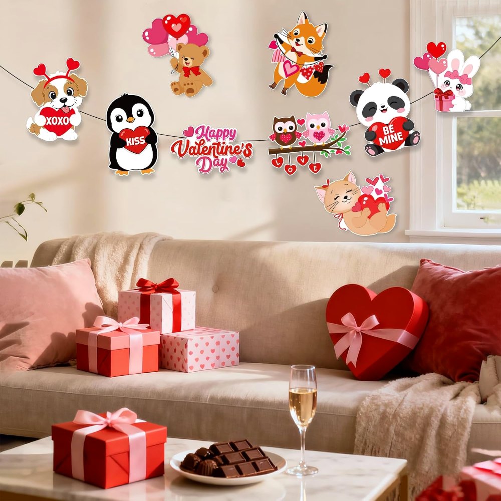 Large Valentines Heart Cutouts Decorations Cardboard, view 7