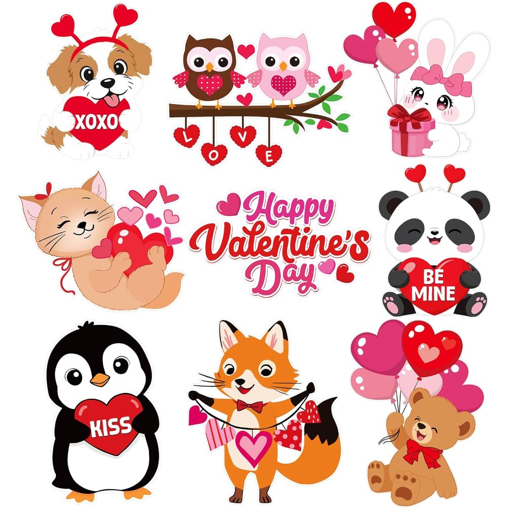 Large Valentines Heart Cutouts Decorations Cardboard