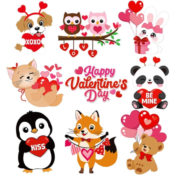Large Valentines Heart Cutouts Decorations Cardboard