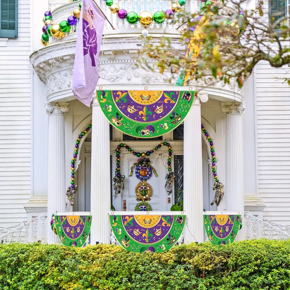 Mardi Gras Carnival Garden Flag Banner Outdoor Decoration, view 4