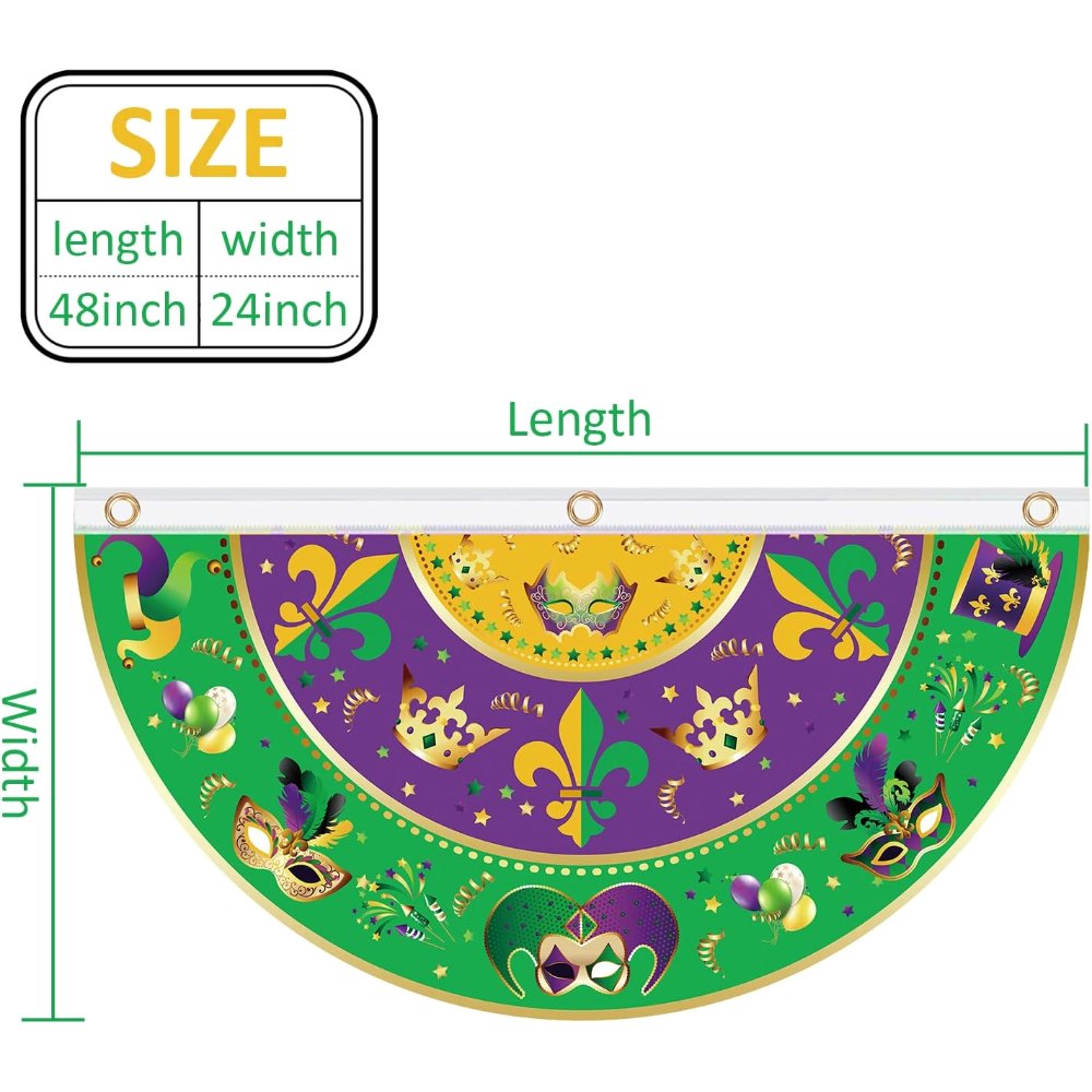 Mardi Gras Carnival Garden Flag Banner Outdoor Decoration, view 6