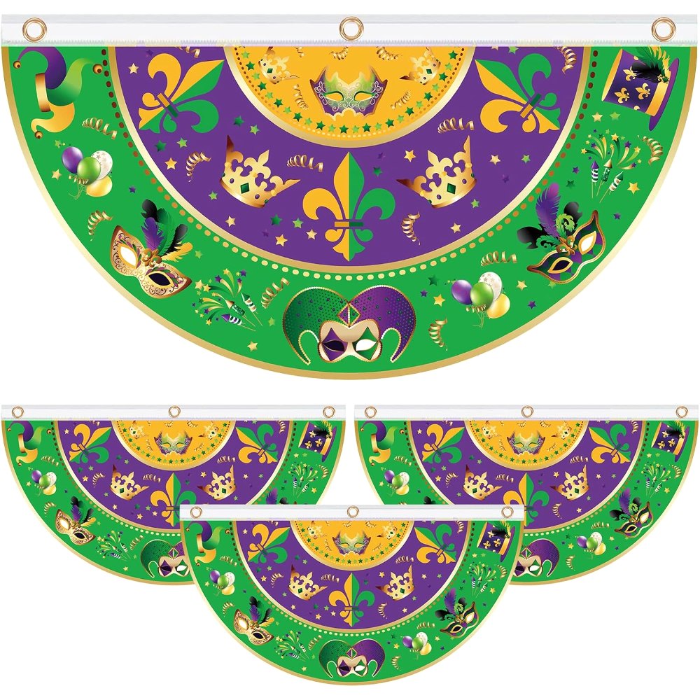 Mardi Gras Carnival Garden Flag Banner Outdoor Decoration