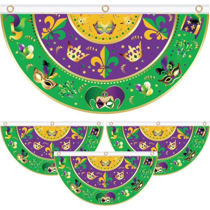 Mardi Gras Carnival Garden Flag Banner Outdoor Decoration