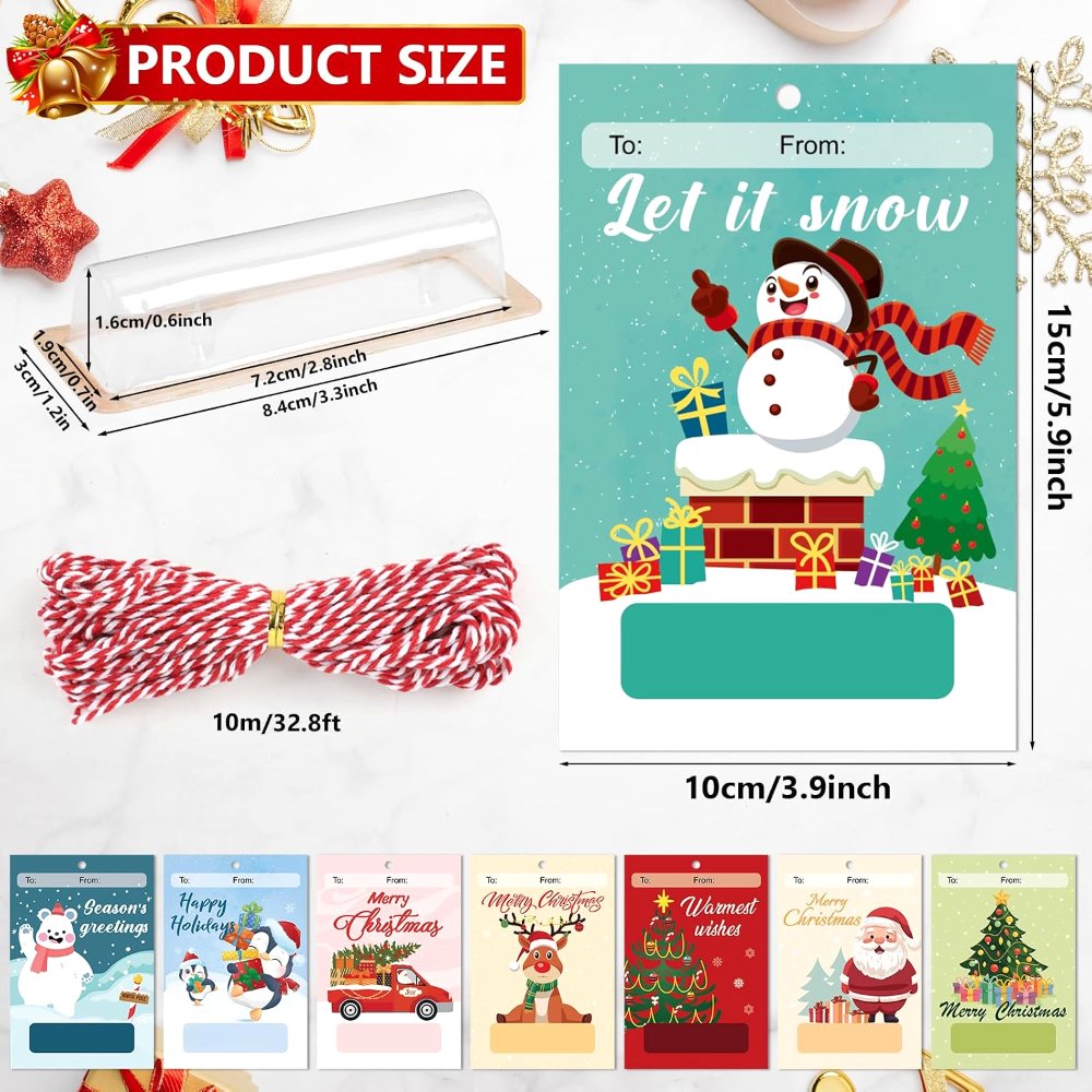 Merry Christmas Money Cards Ornaments with Plastic Cover, view 2